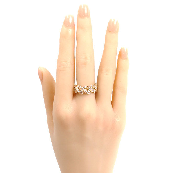 K18RG ローズゴールド リング・指輪 ダイヤモンド2.00ct 12号 4.9g ローズカット レディース【中古】