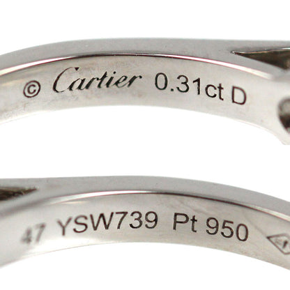 CARTIER カルティエ Pt950プラチナ ソリテール リング・指輪 CRN4139000 ダイヤモンド0.31ct 7号 47 3.3g レディース【中古】【美品】