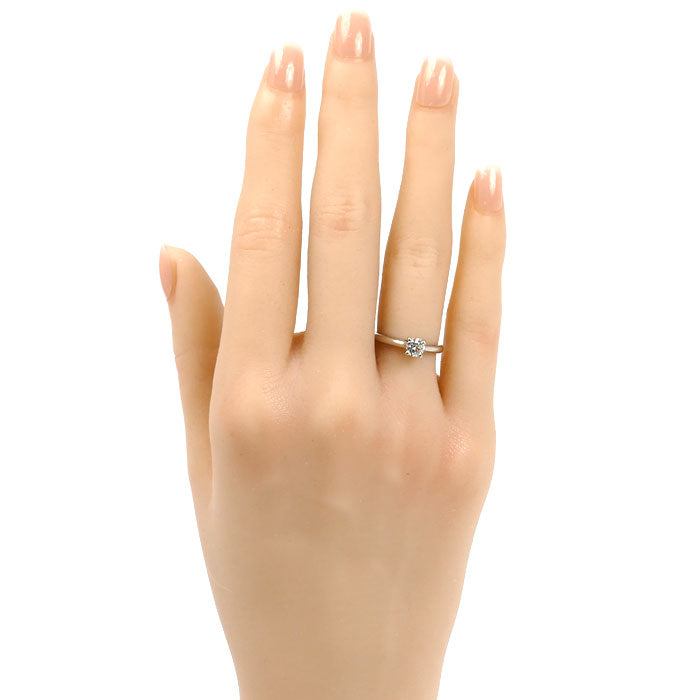 CARTIER カルティエ Pt950プラチナ ソリテール リング・指輪 CRN4139000 ダイヤモンド0.31ct 7号 47 3.3g レディース【中古】【美品】