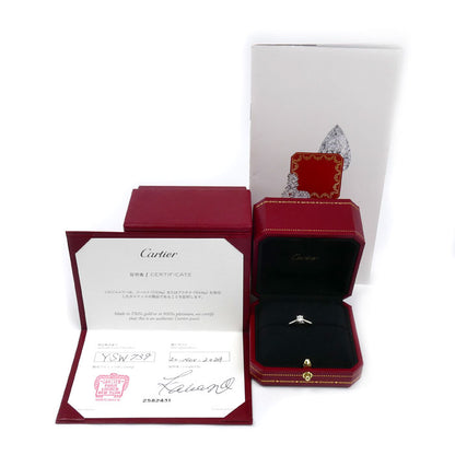 CARTIER カルティエ Pt950プラチナ ソリテール リング・指輪 CRN4139000 ダイヤモンド0.31ct 7号 47 3.3g レディース【中古】【美品】