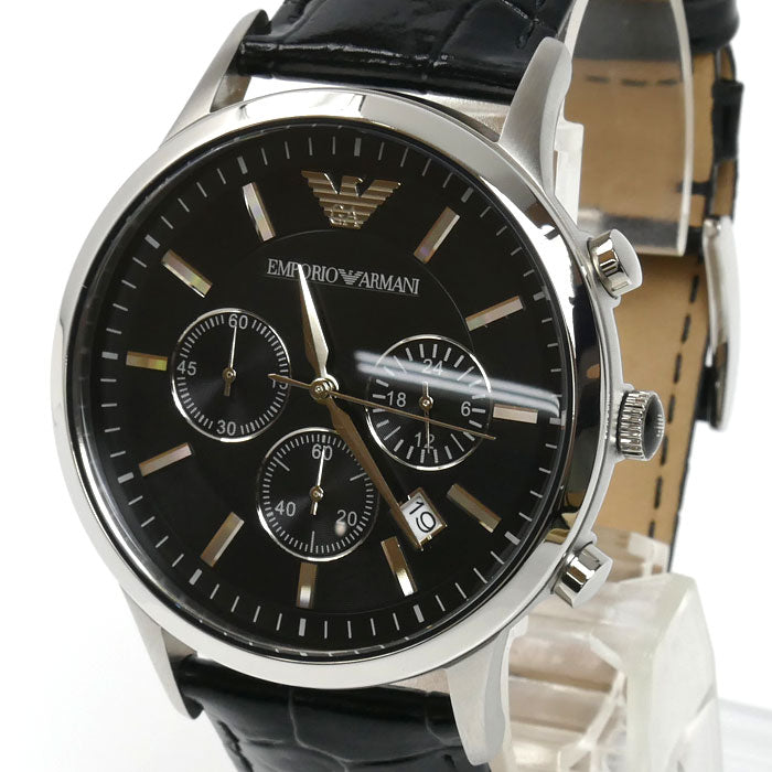 Emporio Armani エンポリオ・アルマーニ クロノグラフ 腕時計 電池式 AR-2447 メンズ【中古】【美品】