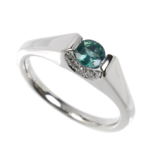 Pt900プラチナ リング・指輪 アレキサンドライト0.30ct ダイヤモンド0.05ct 7.5号 4.5g レディース【中古】