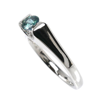 Pt900プラチナ リング・指輪 アレキサンドライト0.30ct ダイヤモンド0.05ct 7.5号 4.5g レディース【中古】
