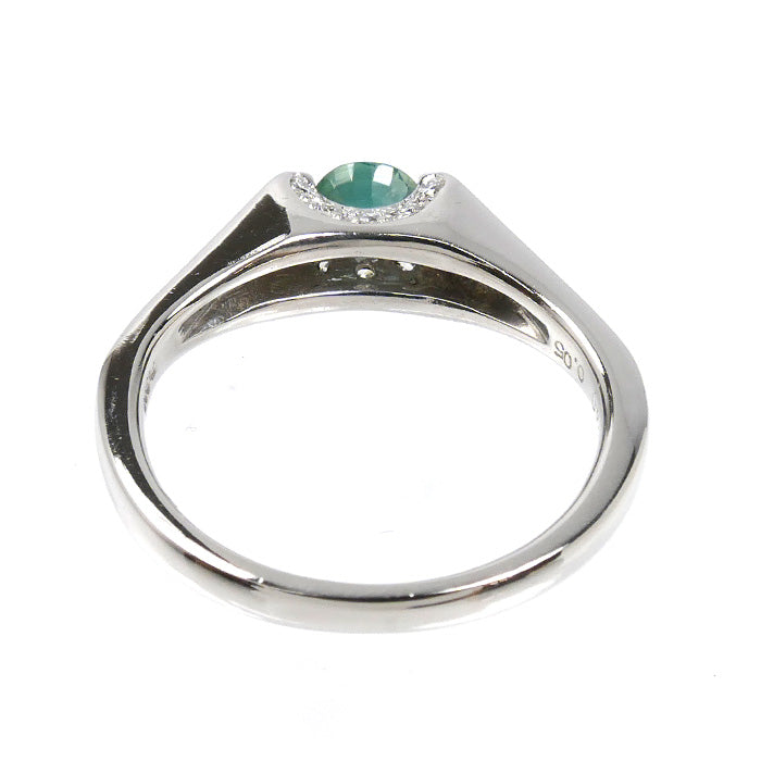 Pt900プラチナ リング・指輪 アレキサンドライト0.30ct ダイヤモンド0.05ct 7.5号 4.5g レディース【中古】