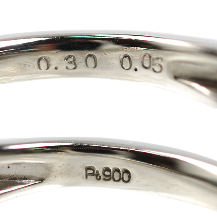 Pt900プラチナ リング・指輪 アレキサンドライト0.30ct ダイヤモンド0.05ct 7.5号 4.5g レディース【中古】