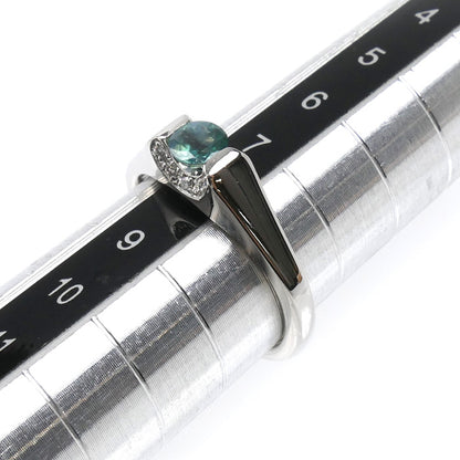 Pt900プラチナ リング・指輪 アレキサンドライト0.30ct ダイヤモンド0.05ct 7.5号 4.5g レディース【中古】