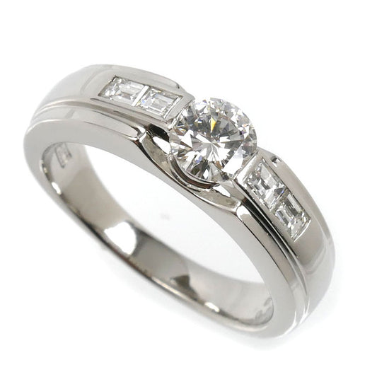 Pt900プラチナ リング・指輪 ダイヤモンド0.56ct ダイヤモンド0.26ct 15号 8.5g レディース【中古】【美品】