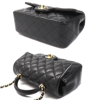 CHANEL シャネル トップハンドル ミニフラップバッグ 2Wayショルダーバッグ ブラック AS2431 レディース【中古】