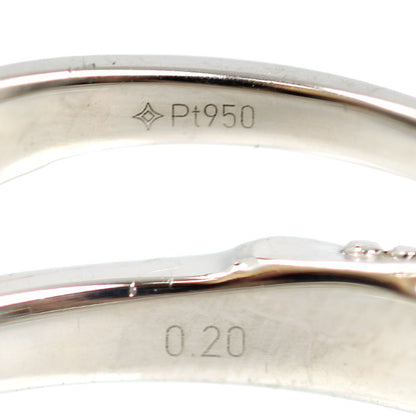 GSTV Pt950プラチナ リング・指輪 ダイヤモンド0.20ct 13号 4.5g レディース【中古】