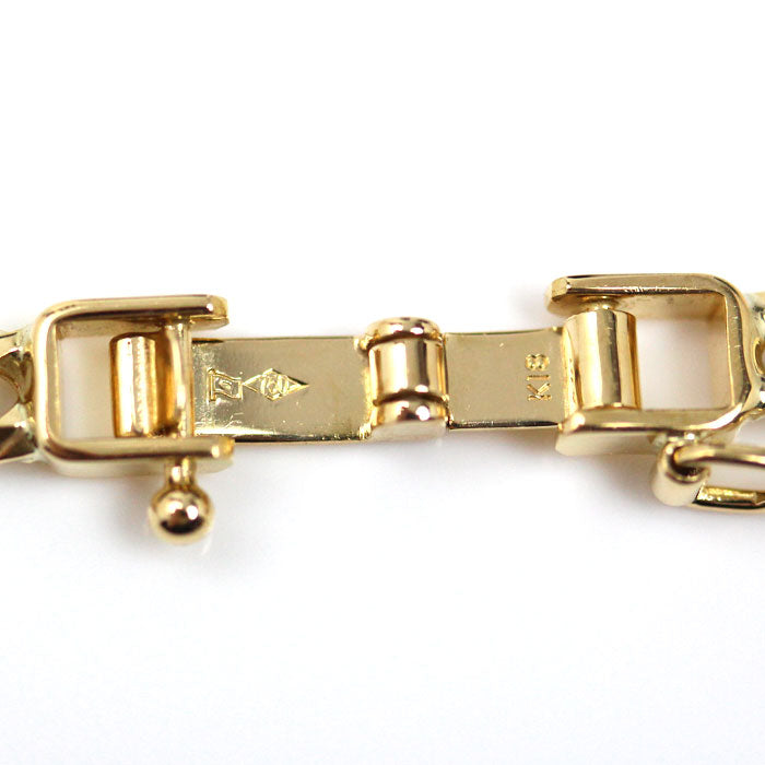 K18YG イエローゴールド ネックレス 喜平8面トリプルカット 22.4g 55cm メンズ【中古】