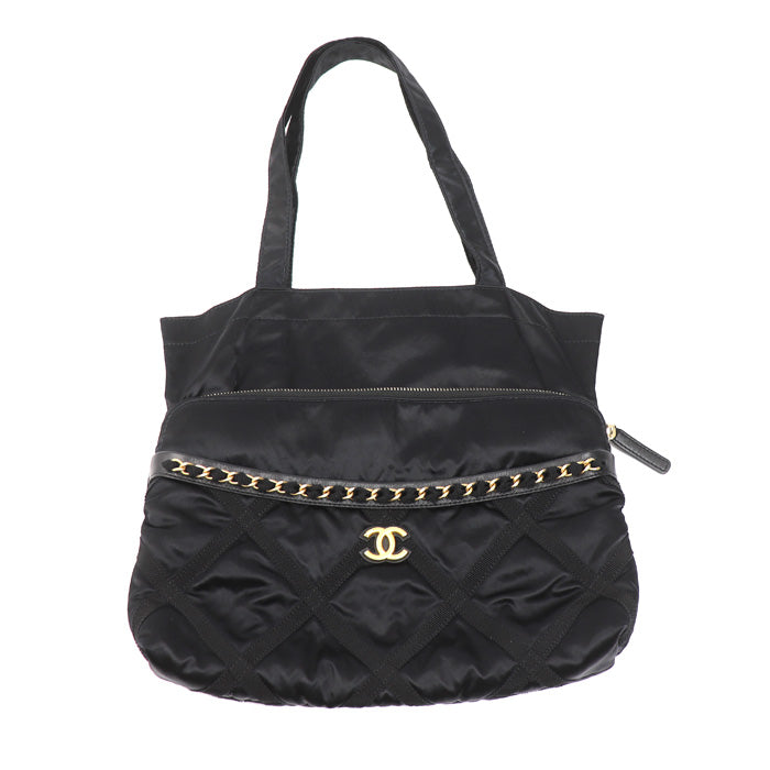 CHANEL シャネル マトラッセ グログラン 2WAYバッグ トートバッグ ブラック AP2676 レディース【中古】