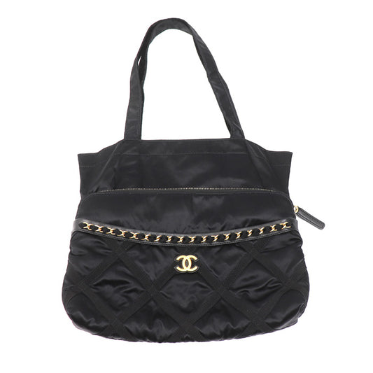 CHANEL シャネル マトラッセ グログラン 2WAYバッグ トートバッグ ブラック AP2676 レディース【中古】