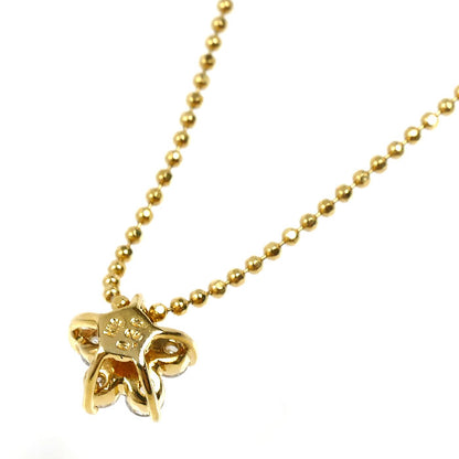 K18YG イエローゴールド ネックレス ダイヤモンド0.20ct 2.4g 40cm レディース【中古】