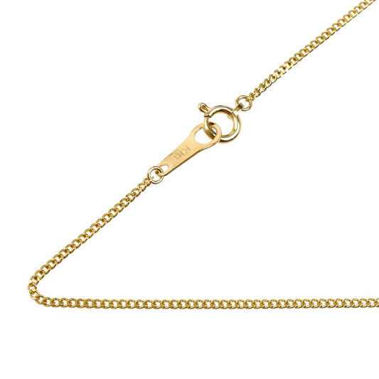 K18YG イエローゴールド ネックレス 喜平2面カット 2.4g 40cm レディース【中古】