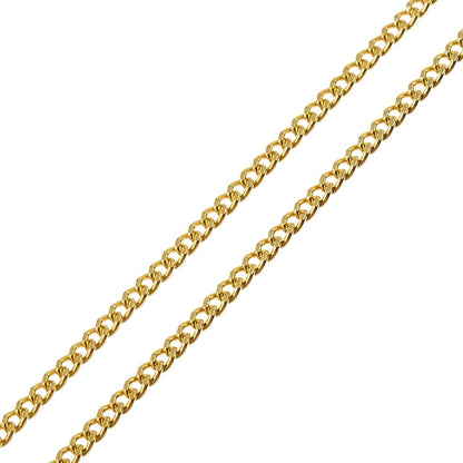 K18YG イエローゴールド ネックレス 喜平2面カット 2.4g 40cm レディース【中古】