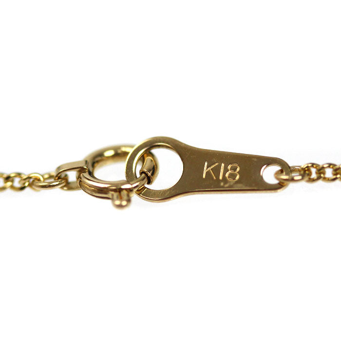 K18YG イエローゴールド ネックレス 喜平2面カット 2.4g 40cm レディース【中古】