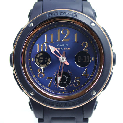 CASIO カシオ Baby-G 腕時計 電池式 ネイビー BGA-150PG-2B2JF レディース【中古】