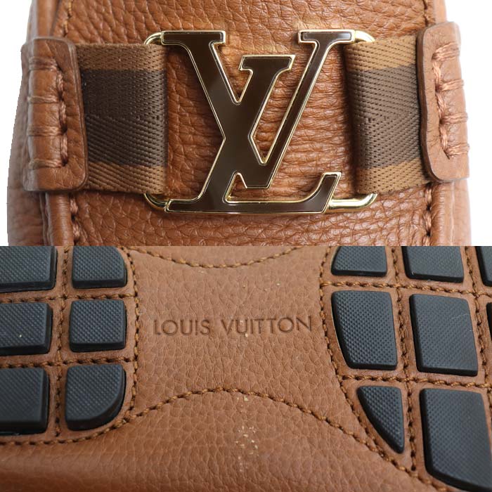 LOUIS VUITTON ルイ・ヴィトン ドライビングシューズ モンテカルロ ローファー ブラウン ND1119 26cm メンズ【中古】