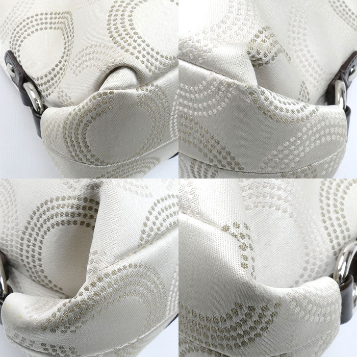 COACH コーチ オプアート 2Wayショルダーバッグ ベージュ ブラウン F20049 レディース【中古】