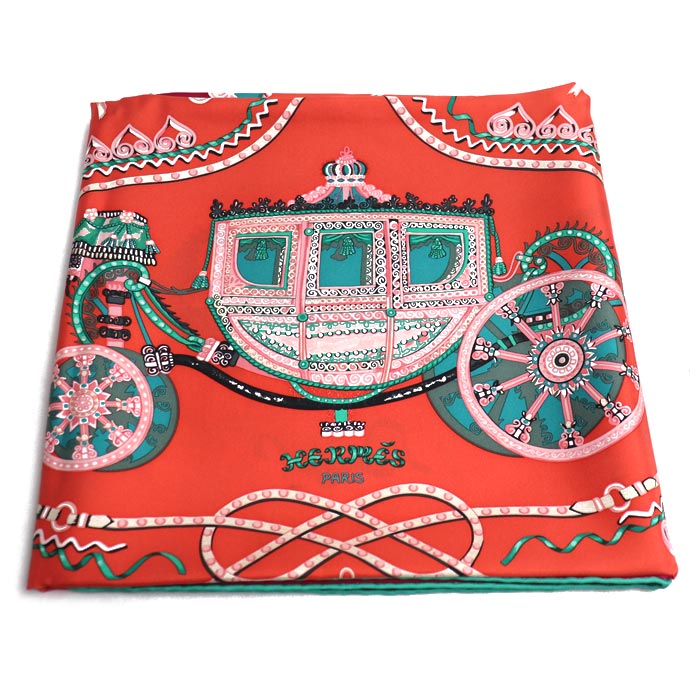 HERMES エルメス カレ90 Paperoles スカーフ マルチカラー レディース【中古】
