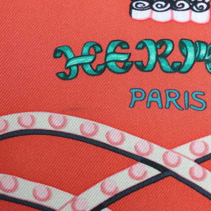 HERMES エルメス カレ90 Paperoles スカーフ マルチカラー レディース【中古】