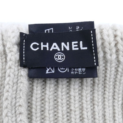 CHANEL シャネル ココマーク ニットキャップ ベージュ カシミヤ レディース【中古】【美品】