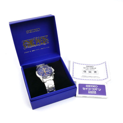 SEIKO セイコー ONE PIECE アニメ 20周年記念 腕時計 電池式 7T92-HBM0 ５０００本限定 ユニセックス【中古】【極美品】