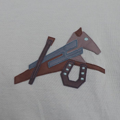 HERMES エルメス パズル エケストル クルーネック ミニレザーパッチ 半袖Ｔシャツ S ユニセックス【中古】