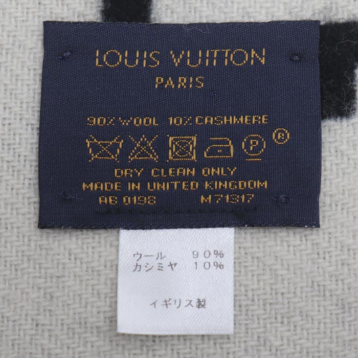LOUIS VUITTON ルイ・ヴィトン エシャルプ シティールイ マフラー ブラック M71317 AB0198 メンズ【中古】