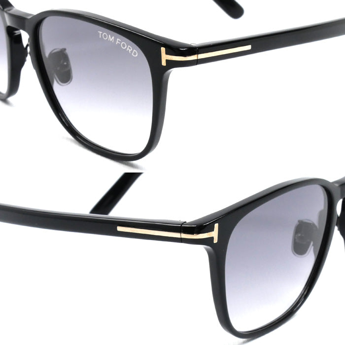 TOM FORD トムフォード サングラス ブラック TF1048D メンズ 52□18 145【中古】