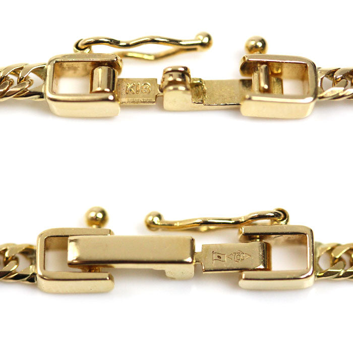 K18YG イエローゴールド ネックレス 喜平6面Wカット 12.2g 60cm ユニセックス【中古】