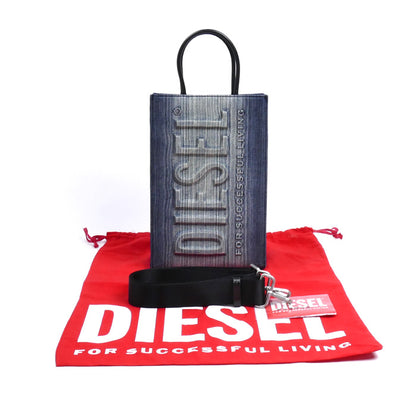 DIESEL ディーゼル デニム メンズショッパー 2Wayショルダーバッグ ブルー X10282P8081 ユニセックス【中古】【極美品】