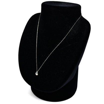 4℃ ヨンドシー K10WG ホワイトゴールド しずく ネックレス ダイヤモンド 1.0g 40cm レディース【中古】