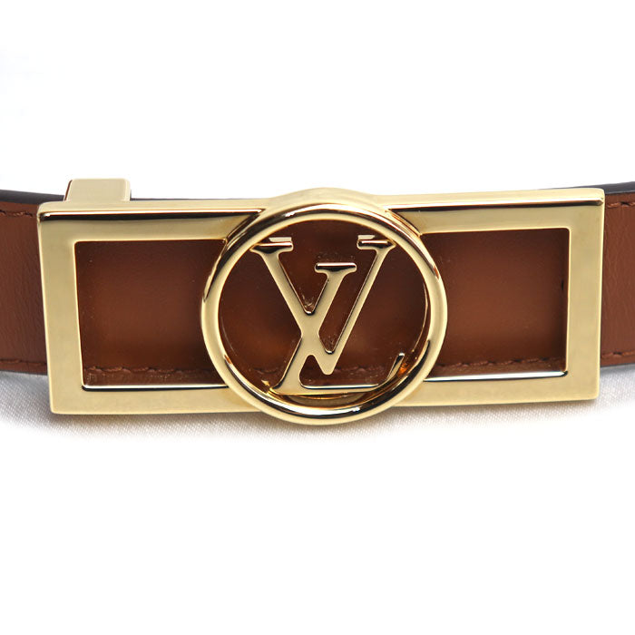 LOUIS VUITTON ルイ・ヴィトン ドーフィーヌ 25MM リバーシブル ベルト モノグラム ブラウン M0196 JJ2212 レディース 80/32【中古】【美品】