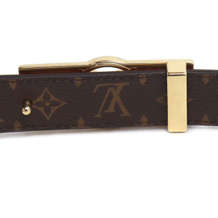 LOUIS VUITTON ルイ・ヴィトン ドーフィーヌ 25MM リバーシブル ベルト モノグラム ブラウン M0196 JJ2212 レディース 80/32【中古】【美品】