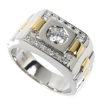 PT900/K18YG リング・指輪 ダイヤモンド0.392ct/0.15ct 22号 23.0g メンズ【中古】【美品】
