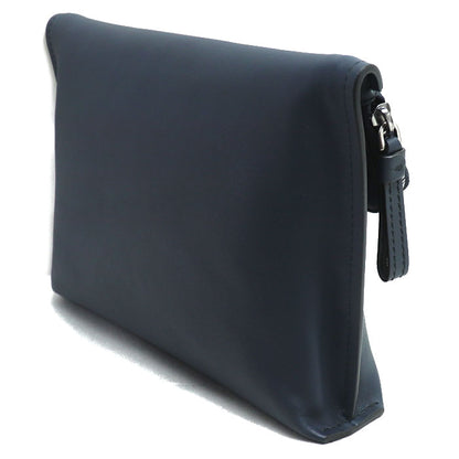 BALLY バリー ベンジー BENJY 57 ストライプ クラッチバッグ ネイビー メンズ【中古】