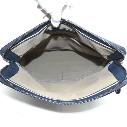 BALLY バリー ベンジー BENJY 57 ストライプ クラッチバッグ ネイビー メンズ【中古】