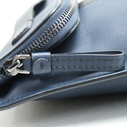 BALLY バリー ベンジー BENJY 57 ストライプ クラッチバッグ ネイビー メンズ【中古】