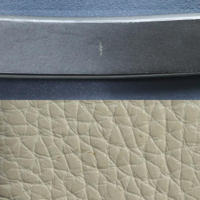 BALLY バリー ベンジー BENJY 57 ストライプ クラッチバッグ ネイビー メンズ【中古】