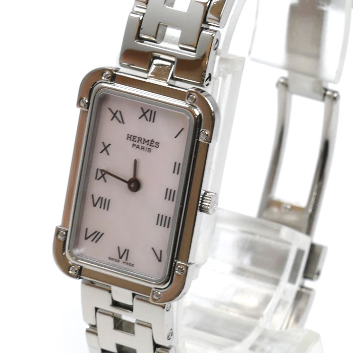 HERMES エルメス クロアジュール ピンクシェル 腕時計 電池式 CR2.210 レディース【中古】
