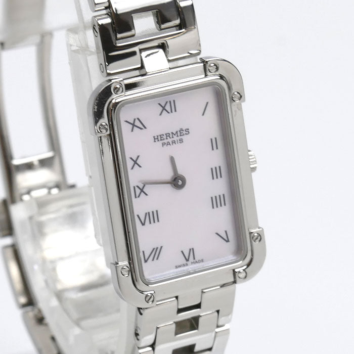 HERMES エルメス クロアジュール ピンクシェル 腕時計 電池式 CR2.210 レディース【中古】