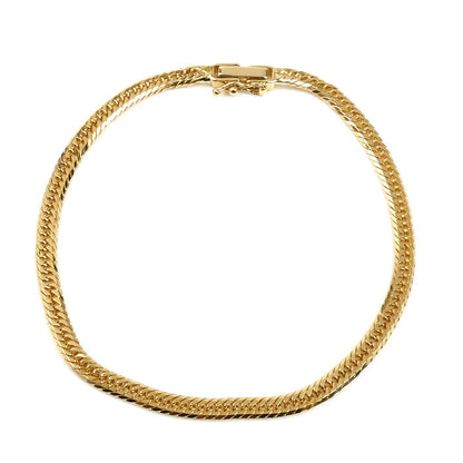 K18YG イエローゴールド ブレスレット 喜平8面トリプルカット 5.2g 18cm ユニセックス【中古】