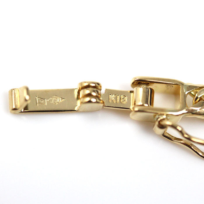 K18YG イエローゴールド ブレスレット 喜平8面トリプルカット 5.2g 18cm ユニセックス【中古】
