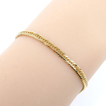 K18YG イエローゴールド ブレスレット 喜平8面トリプルカット 5.2g 18cm ユニセックス【中古】