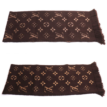 LOUIS VUITTON ルイ・ヴィトン エシャルプ ロゴマニア シャイン マフラー ブラウン M71383 IS1129 ユニセックス【中古】