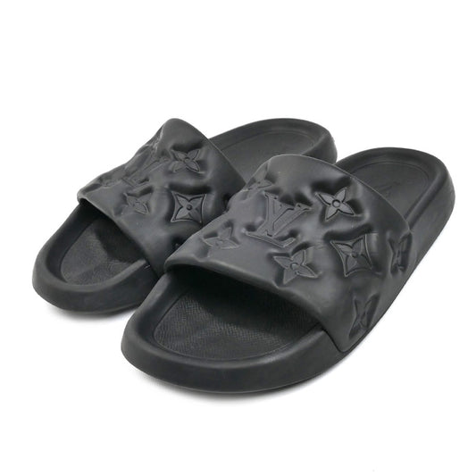 LOUIS VUITTON ルイ・ヴィトン ウォーターフロントライン サンダル ブラック MN0232 26～26.5cm メンズ【中古】