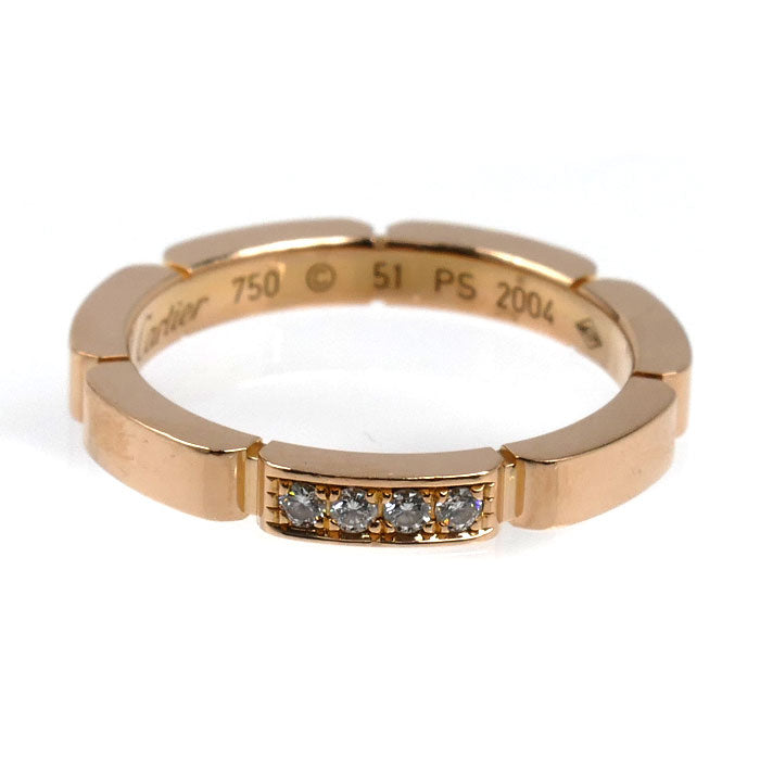 CARTIER カルティエ K18PG ピンクゴールド マイヨン パンテール 4PD リング・指輪 B4080551 ダイヤモンド 11号 51 3.9g レディース【中古】