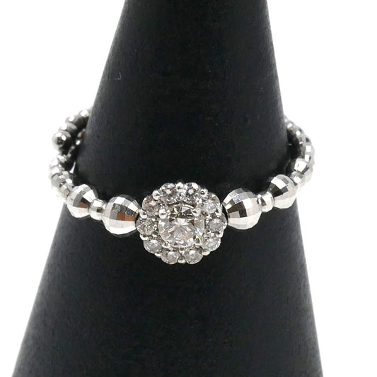 PT950/850 リング・指輪 ダイヤモンド0.20ct 8号 1.0g ワイヤーフリー レディース【中古】【美品】