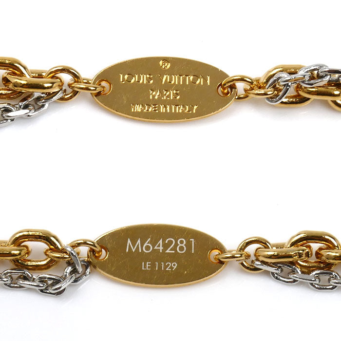 LOUIS VUITTON ルイ・ヴィトン GP コリエ ルイーズ ネックレス M64281 LE1129 80cm レディース【中古】